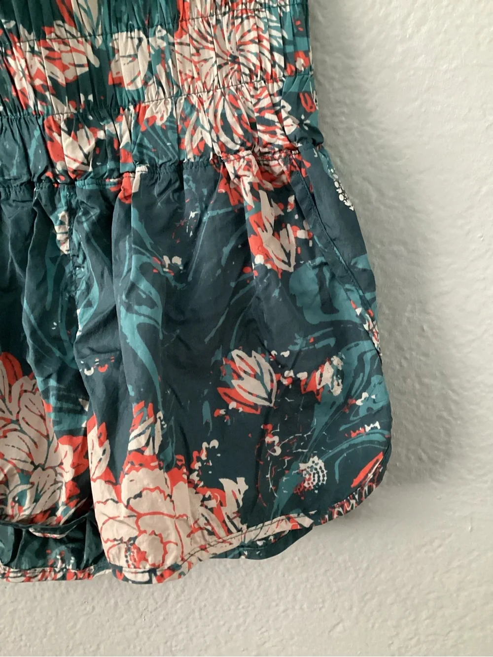Free People Movement The Way Home Shorts High-Waist Teal Floral Women’s Shorts